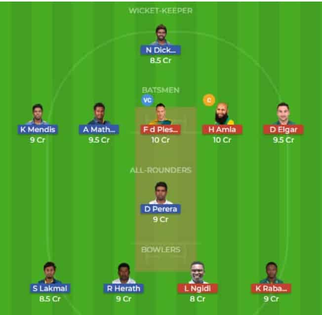 SL vs SA Dream11 Team