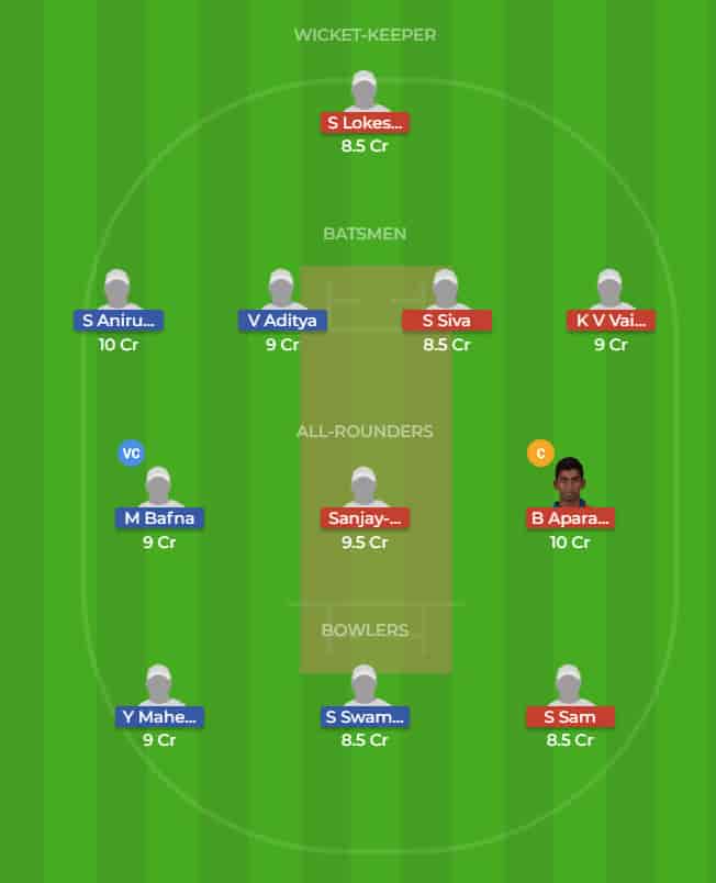 KAR vs VBK Dream11 Team