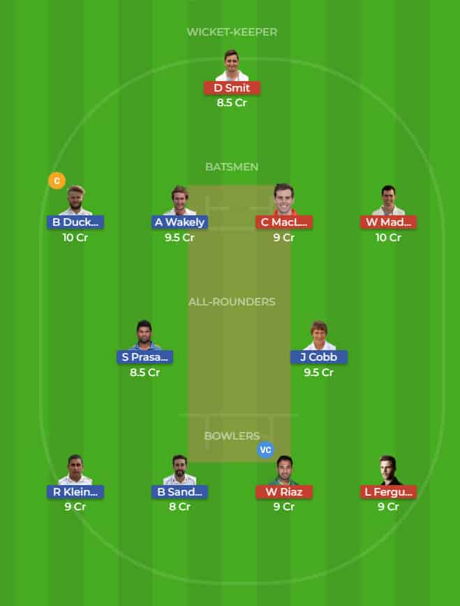 NOR vs DER Dream11 Team