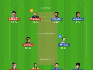 AFGH vs IRE Dream11 Team