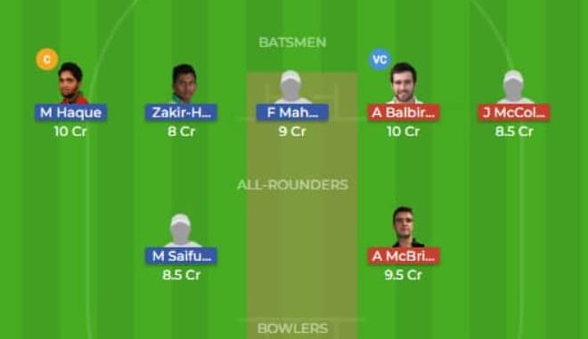 BN-A vs IR-A Dream11 Team 3