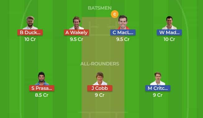 DER vs NOR Dream11 Team