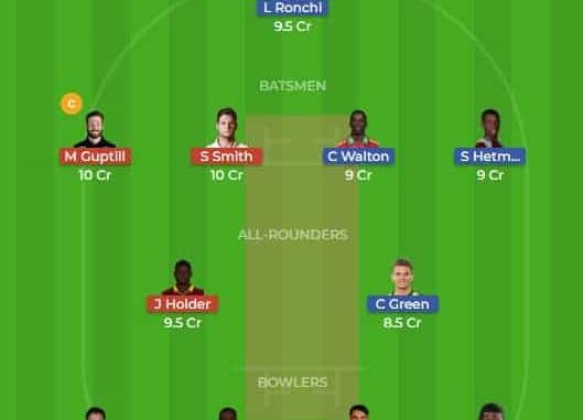 GUY vs BAR Dream11 Team