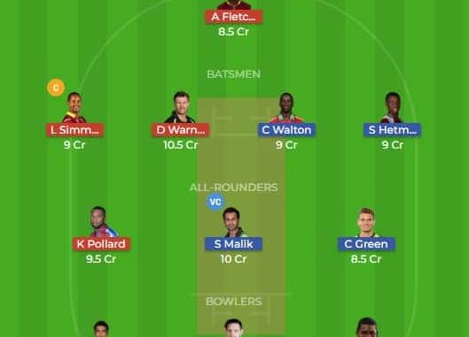 GUY vs STAR Dream11 Team