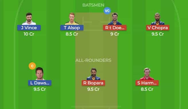 HAM vs ESS dream11 Team