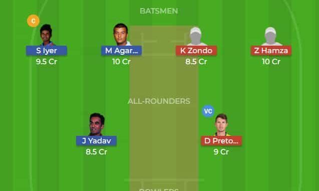 IN-A vs SA-A Dream11 Team