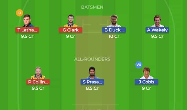 NOR vs DUR Dream11 Team