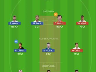 NOT vs DER Dream11 Team