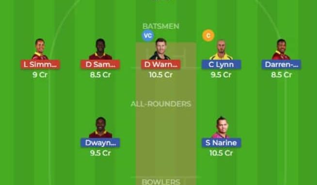 TKR vs STAR Dream11 Team 3